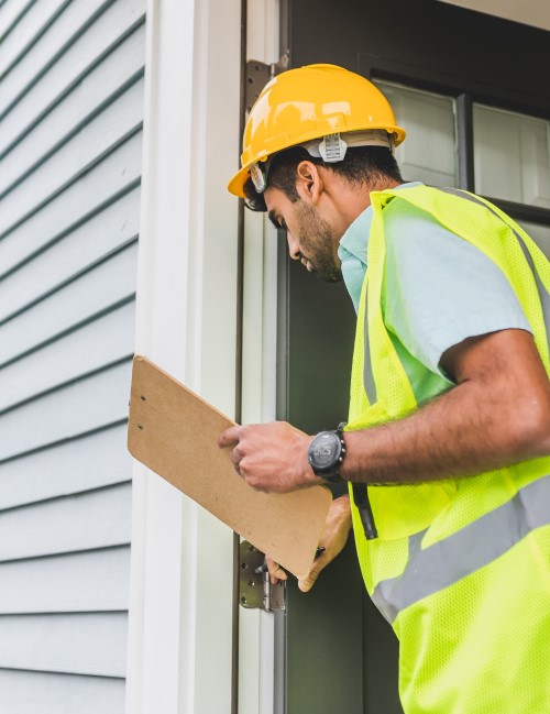 Public Adjuster inspecting a house